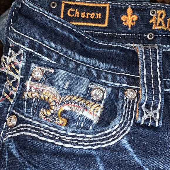 Rock Revival Charon Skinny Jeans size 26 inseam 30 good cond - Picture 5 of 11